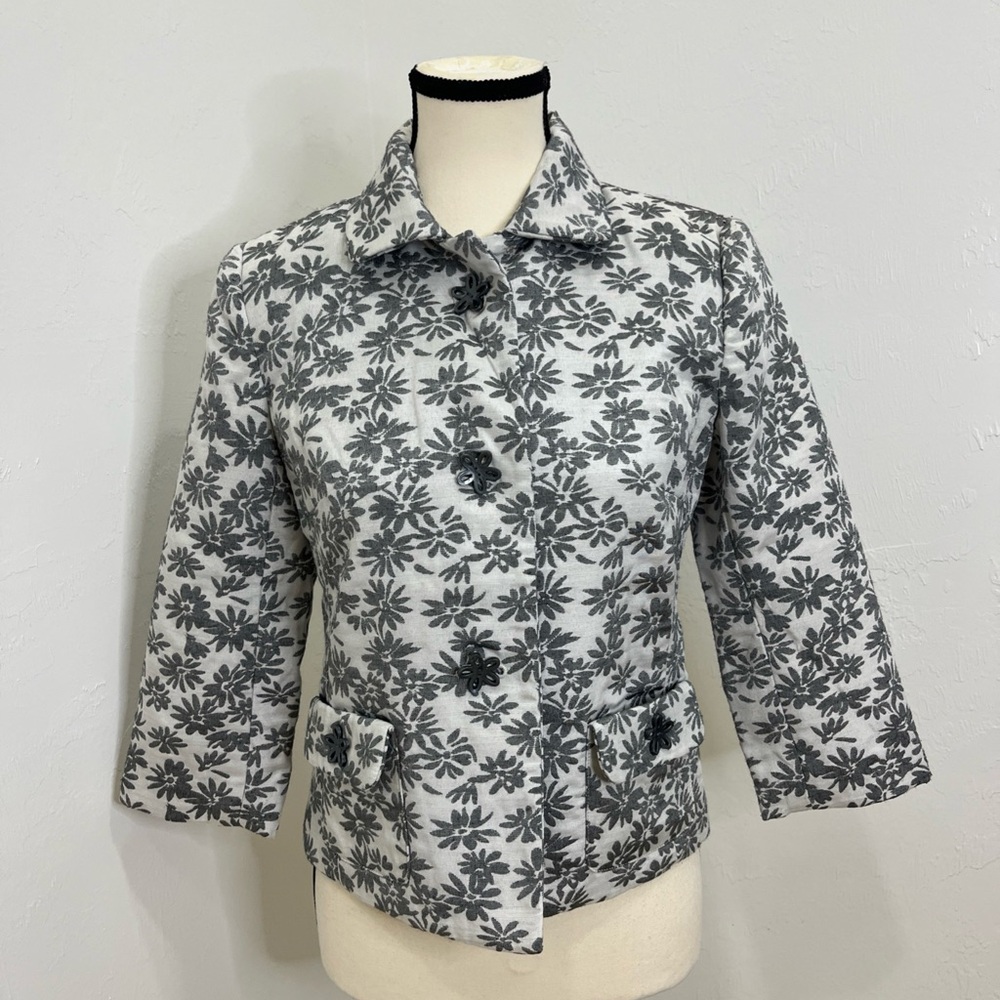 Hillard & Hanson Women’s Floral lined jacket/blazer‎ - size 6P